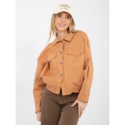 RUE PARIS Dámska Košeľa V Tmavo Oranžovej Farbe Hnedá One Size RUE PARIS Dámska Košeľa V Tmavo Oranžovej Farbe Hnedá One Size