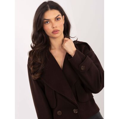 RUE PARIS Dámska Prechodná Parka V Tmavohnedej Farbe Hnedá One Size RUE PARIS Dámska Prechodná Parka V Tmavohnedej Farbe Hnedá One Size