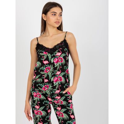 Fresh Made Blouse-D73771m11059a-Black-Green Čierna L Fresh Made Blouse-D73771m11059a-Black-Green Čierna L