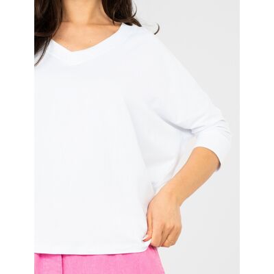 RUE PARIS Biela Dámska Oversize Blúzka Biela S RUE PARIS Biela Dámska Oversize Blúzka Biela S