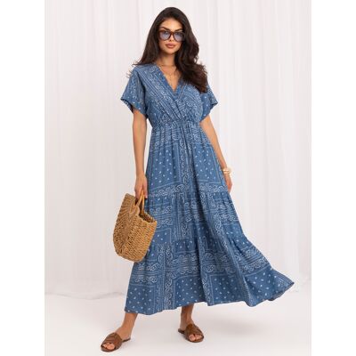 Italy Moda Modré Maxi Šaty Z Lyocellu Modrá One Size Italy Moda Modré Maxi Šaty Z Lyocellu Modrá One Size