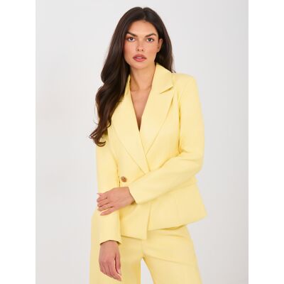 Dámske Sako Italy Moda Žltá L Dámske Sako Italy Moda Žltá L