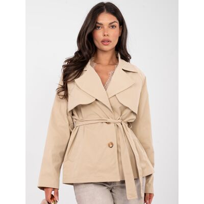 RUE PARIS Dámska Béžová Parka Šedá One Size RUE PARIS Dámska Béžová Parka Šedá One Size