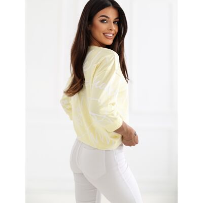 RUE PARIS Žltá Oversized Blúzka Z Bavlny Biela One Size RUE PARIS Žltá Oversized Blúzka Z Bavlny Biela One Size