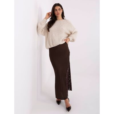Italy Moda Sweater-It-Sw-72806.75-Light Beige Hnedá One Size Italy Moda Sweater-It-Sw-72806.75-Light Beige Hnedá One Size