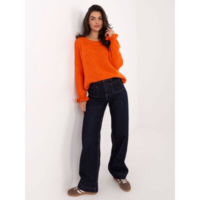 Italy Moda Oranžový Sveter Mi-Sw-2912.10x Oranžová Onse Size Italy Moda Oranžový Sveter Mi-Sw-2912.10x Oranžová Onse Size