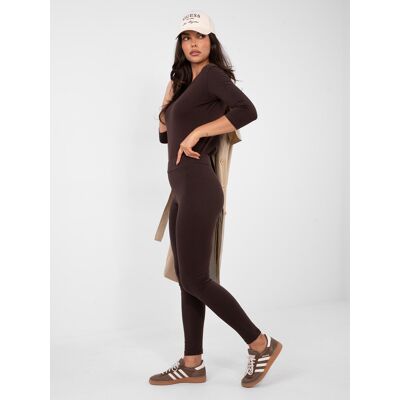 BASIC Feel Good Tmavohnedé Legíny Biela Xl BASIC Feel Good Tmavohnedé Legíny Biela Xl