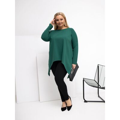 RELEVANCE Plus Size Blúzka V Tmavozelenej Farbe Čierna One Size Xl/2xl RELEVANCE Plus Size Blúzka V Tmavozelenej Farbe Čierna One Size Xl/2xl