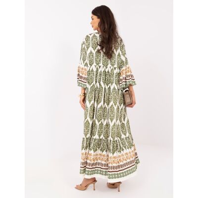 Italy Moda Khaki Letná Oversize Šaty S Vzormi Biela One Size Italy Moda Khaki Letná Oversize Šaty S Vzormi Biela One Size