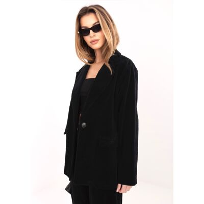 Čierne Štruktúrované Sako Oversize Rue Paris Čierna One Size Čierne Štruktúrované Sako Oversize Rue Paris Čierna One Size