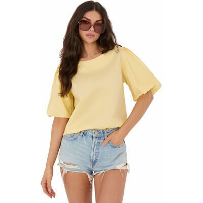 Italy Moda Blúzka Mi-Bz-3391.71 Svetložltá Svetlomodrá One Size Italy Moda Blúzka Mi-Bz-3391.71 Svetložltá Svetlomodrá One Size