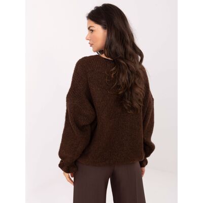 RUE PARIS Sweater-Mi-Sw-0904.82-Dark Brown Hnedá One Size RUE PARIS Sweater-Mi-Sw-0904.82-Dark Brown Hnedá One Size