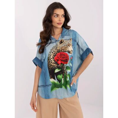Italy Moda Rifľová Košeľa S Leopardím Motívom Hnedá One Size Italy Moda Rifľová Košeľa S Leopardím Motívom Hnedá One Size
