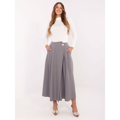 RUE PARIS Maxi Sukňa V Sivej Farbe Biela One Size RUE PARIS Maxi Sukňa V Sivej Farbe Biela One Size