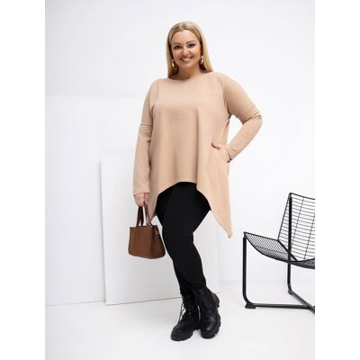 RELEVANCE Plus Size Blúzka V Béžovej Farbe Čierna One Size Xl/2xl RELEVANCE Plus Size Blúzka V Béžovej Farbe Čierna One Size Xl/2xl