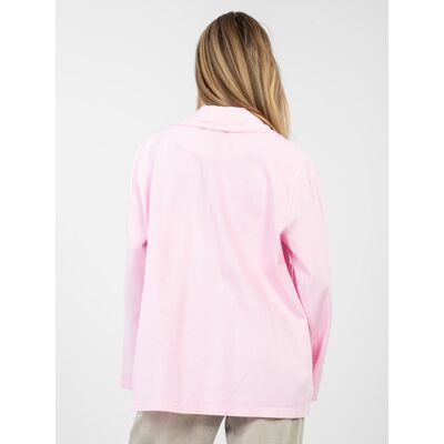 RUE PARIS Svetloružový Dámsky Blazer Ružová One Size RUE PARIS Svetloružový Dámsky Blazer Ružová One Size