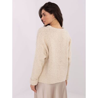 Italy Moda Sweater-Mi-Sw-Wk32601.19-Light Beige Krémová One Size Italy Moda Sweater-Mi-Sw-Wk32601.19-Light Beige Krémová One Size