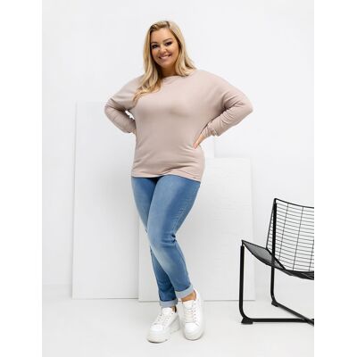 RELEVANCE Plus Size Béžová Blúzka Biela One Size RELEVANCE Plus Size Béžová Blúzka Biela One Size