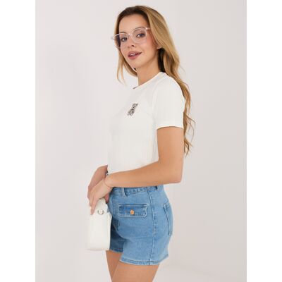 RELEVANCE Ecru Blúzka V Prúžku Biela One Size RELEVANCE Ecru Blúzka V Prúžku Biela One Size