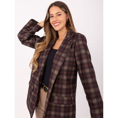 MODA ITALY Blazer-It-Ma-21739.16p-Dark Brown Hnedá One Size MODA ITALY Blazer-It-Ma-21739.16p-Dark Brown Hnedá One Size