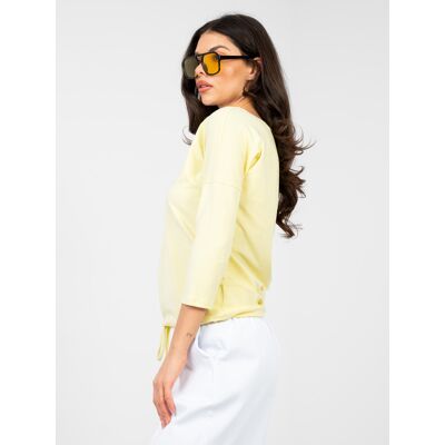 BASIC Feel Good Pastelová Žltá Blúzka S 3/4 Rukávom Xl BASIC Feel Good Pastelová Žltá Blúzka S 3/4 Rukávom Xl