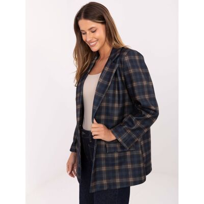 MODA ITALY Blazer-It-Ma-21739.16p-Navy Blue Modrá One Size MODA ITALY Blazer-It-Ma-21739.16p-Navy Blue Modrá One Size