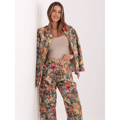 RUE PARIS Zelené Elegantné Sako Na Gombík Zelená One Size RUE PARIS Zelené Elegantné Sako Na Gombík Zelená One Size
