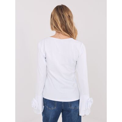 Italy Moda Biela Blúzka S Dlhými Rukávmi Biela One Size Italy Moda Biela Blúzka S Dlhými Rukávmi Biela One Size