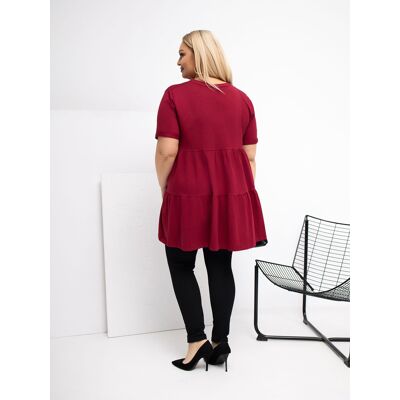 RELEVANCE Bordová Plus Size Blúzka Čierna One Size RELEVANCE Bordová Plus Size Blúzka Čierna One Size