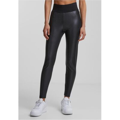 Urban Classics Dámske Čierne Legíny S Vysokým Pásom Zo Syntetickej Kože Šedá Xl Urban Classics Dámske Čierne Legíny S Vysokým Pásom Zo Syntetickej Kože Šedá Xl