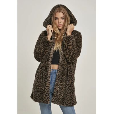 Urban Classics Dámsky Kabát S Leopardím Vzorom Čierna M Urban Classics Dámsky Kabát S Leopardím Vzorom Čierna M