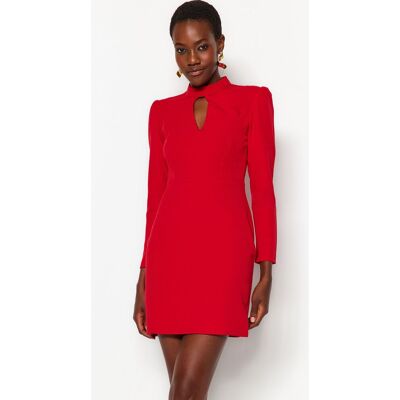 Dámske Šaty Trendyol Collar Detailed Červená 42 Dámske Šaty Trendyol Collar Detailed Červená 42