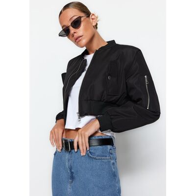 Trendyol Black Oversize Nepremokavý Nepremokavý Bomber Kabát Čierna Xl Trendyol Black Oversize Nepremokavý Nepremokavý Bomber Kabát Čierna Xl