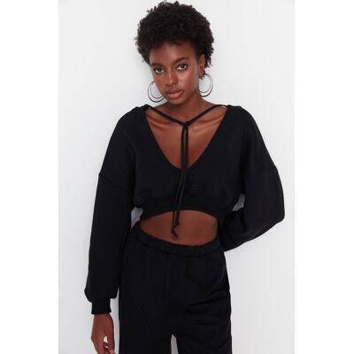 Dámsky Crop Top Trendyol Basic Čierna Xxl Dámsky Crop Top Trendyol Basic Čierna Xxl