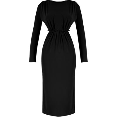 Trendyol Čierne Pletené Podšité Okno/vystrihnutý Detail Elegantné Večerné Šaty Čierna 40 Trendyol Čierne Pletené Podšité Okno/vystrihnutý Detail Elegantné Večerné Šaty Čierna 40