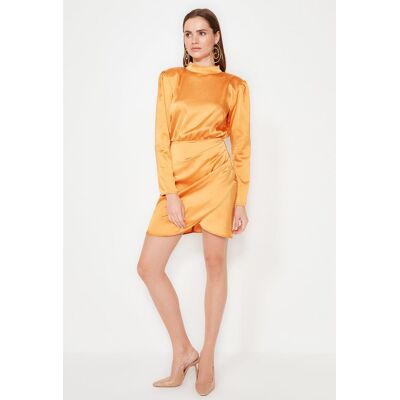 Dámske Šaty Trendyol Evening Oranžová 34 Dámske Šaty Trendyol Evening Oranžová 34