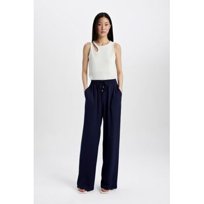 Defacto Florida Pocket High Waist Wide Leg Belmando Basic Pants Čierna 44 Defacto Florida Pocket High Waist Wide Leg Belmando Basic Pants Čierna 44