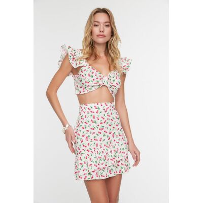 Dámsky Komplet Trendyol Floral Patterned Šedá 34 Dámsky Komplet Trendyol Floral Patterned Šedá 34