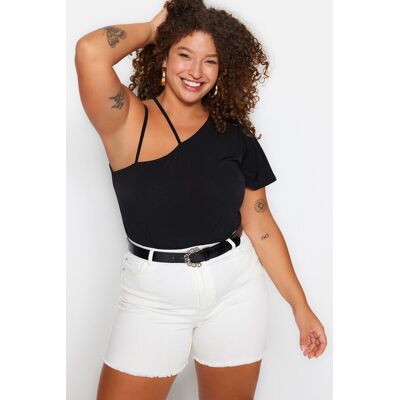 Trendyol Curve Čierna Pletená Blúzka S Jedným Rukávom Čierna 6xl Trendyol Curve Čierna Pletená Blúzka S Jedným Rukávom Čierna 6xl