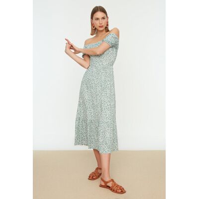 Dámske Šaty Trendyol Patterned Šedá Xs Dámske Šaty Trendyol Patterned Šedá Xs