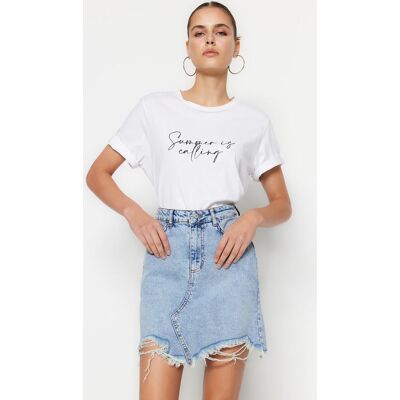 Dámska Sukňa Trendyol Denim Modrá 32 Dámska Sukňa Trendyol Denim Modrá 32