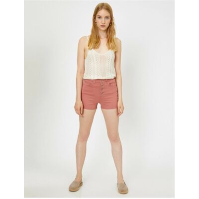 Koton Women'S Button Detailed Shorts Ružová 40 Koton Women'S Button Detailed Shorts Ružová 40