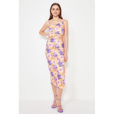 Dámske Šaty Trendyol Multicolor Šedá 40 Dámske Šaty Trendyol Multicolor Šedá 40