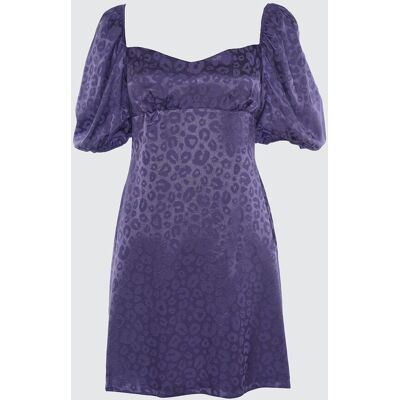 Trendyol Lilac Back Detailné Žakárové Saténové Šaty Fialová 36 Trendyol Lilac Back Detailné Žakárové Saténové Šaty Fialová 36