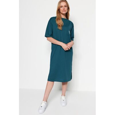 Dámske Šaty Trendyol Knitted Tyrkysová Xs Dámske Šaty Trendyol Knitted Tyrkysová Xs