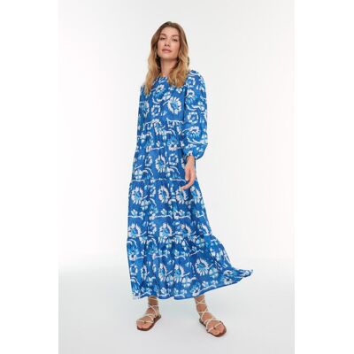 Dámske Šaty Trendyol Floral Modrá 36 Dámske Šaty Trendyol Floral Modrá 36