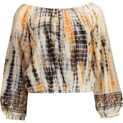 DESIGUAL Dámska Vzorovaná Blúzka S Dlhým Rukávom Čierna Xxl DESIGUAL Dámska Vzorovaná Blúzka S Dlhým Rukávom Čierna Xxl