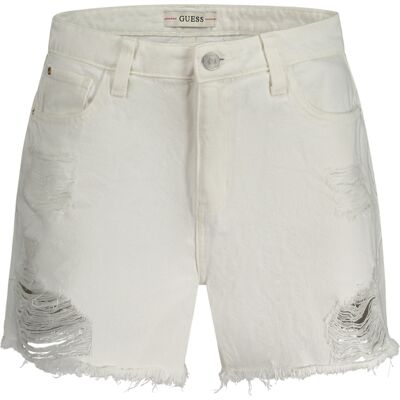 GUESS JEANS Dámske Biele Rifľové Kraťasy Guess Biela 27 GUESS JEANS Dámske Biele Rifľové Kraťasy Guess Biela 27