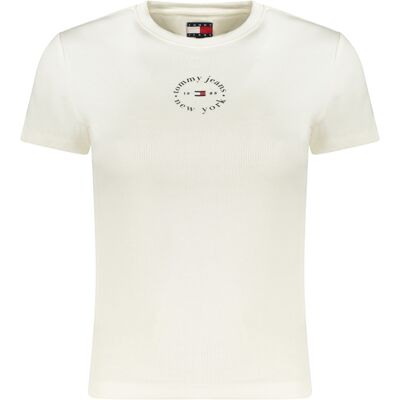 Dámske Tričko S Krátkym Rukávom Tommy Hilfiger Krémová Xl Dámske Tričko S Krátkym Rukávom Tommy Hilfiger Krémová Xl