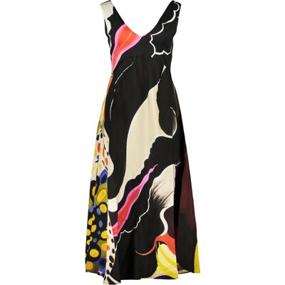 Desigual Dlhé Čierne Šaty Xs Desigual Dlhé Čierne Šaty Xs